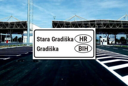 Border crossing Croatia Bosnia Stara Gradiška Gradiska