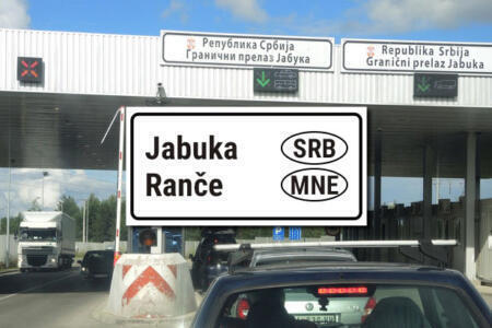 border crossing of Serbia-Crna Gora Jabuka-Ranche