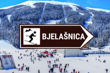 Kamera-Skifahrerin Bjelasnica