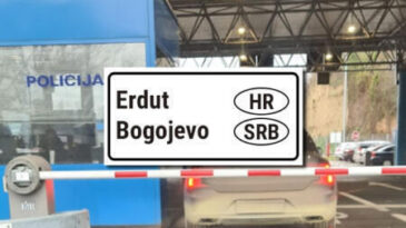 Grenzübergang Kroatien Serbien Erdut Bogojevo